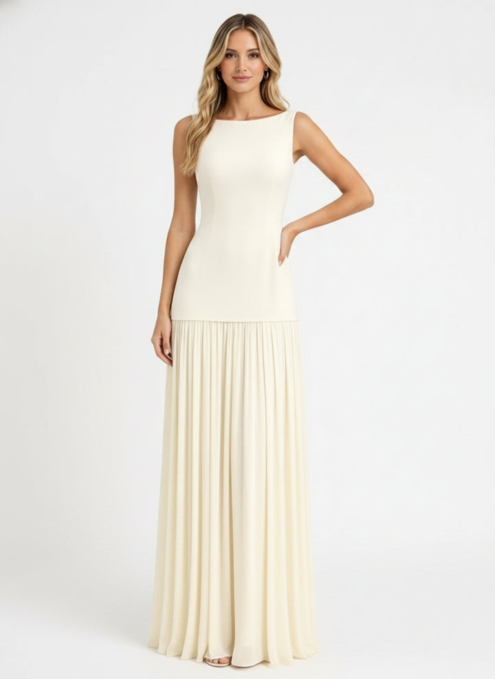 Nova | Pleated Chiffon Gown