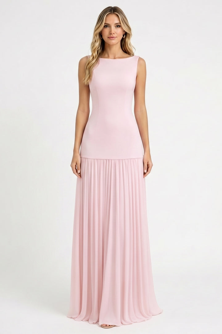 Nova | Pleated Chiffon Gown