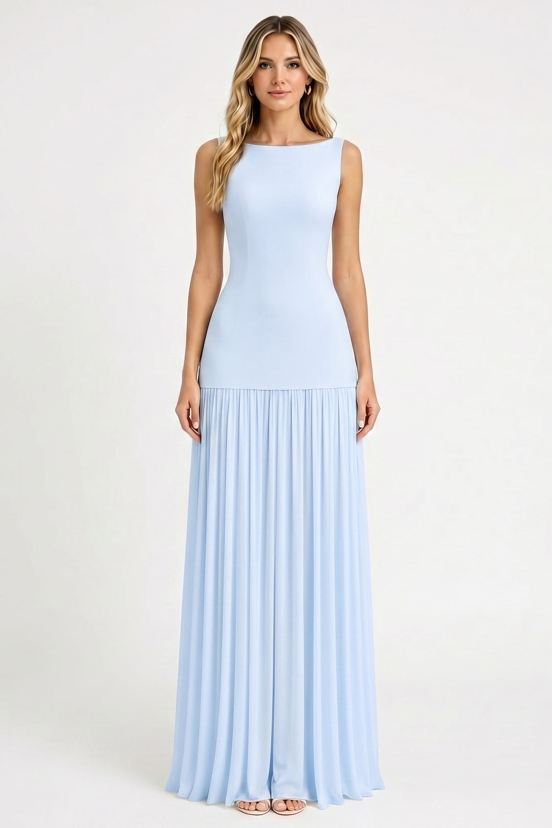 Nova | Pleated Chiffon Gown