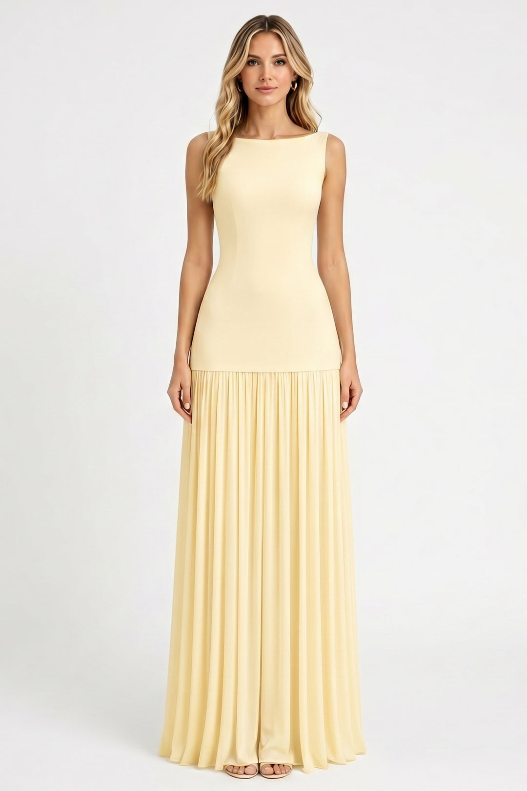 Nova | Pleated Chiffon Gown