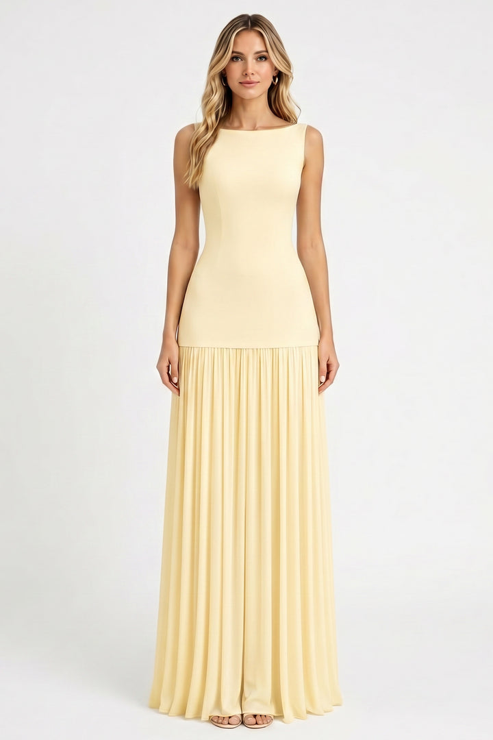 Nova | Pleated Chiffon Gown
