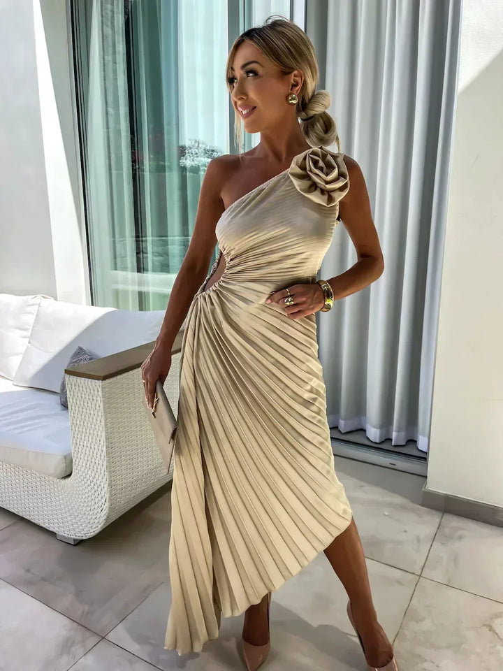 Nyla | Pleated Rose Midi