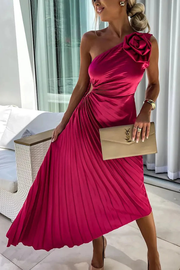 Nyla | Pleated Rose Midi