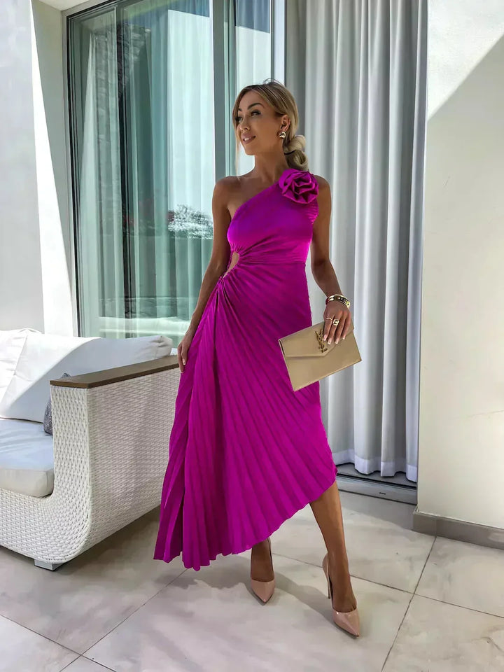 Nyla | Pleated Rose Midi