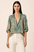 Ora | Balloon Sleeve Floral Blouse