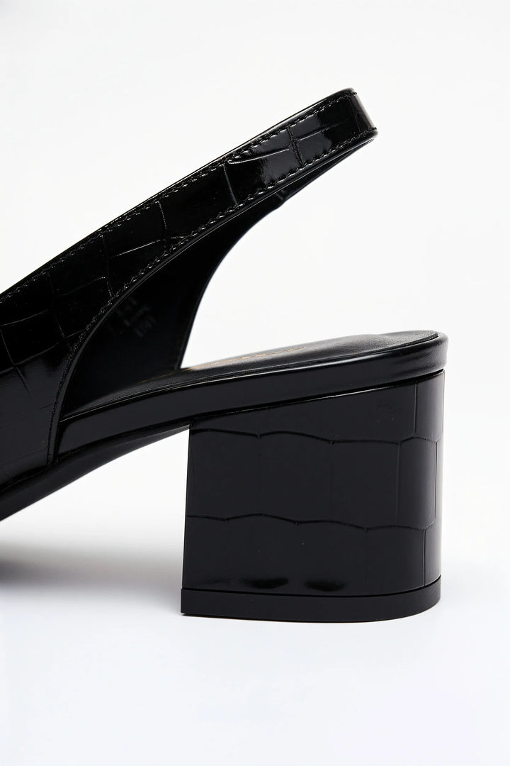 Reya | Croc Slingback Pump