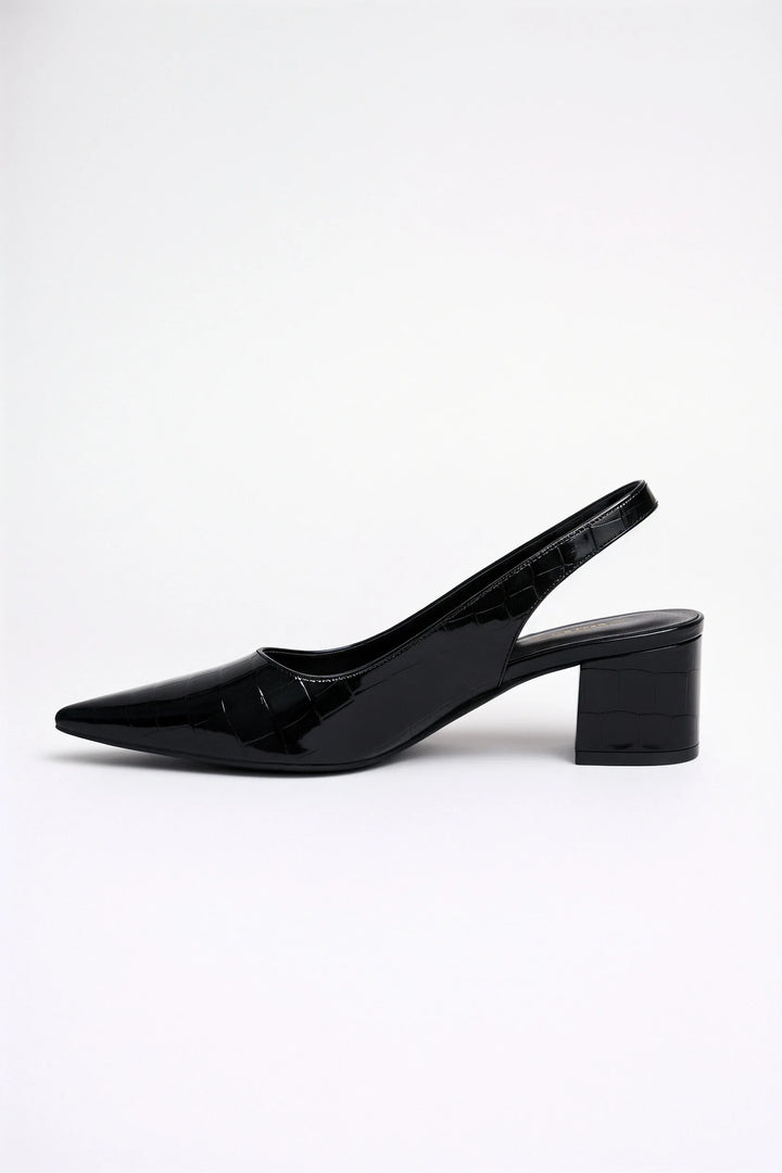 Reya | Croc Slingback Pump