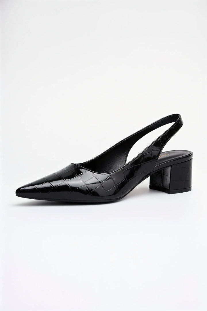 Reya | Croc Slingback Pump