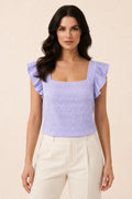 Rowe | Smocked Ruffle Sleeve Top
