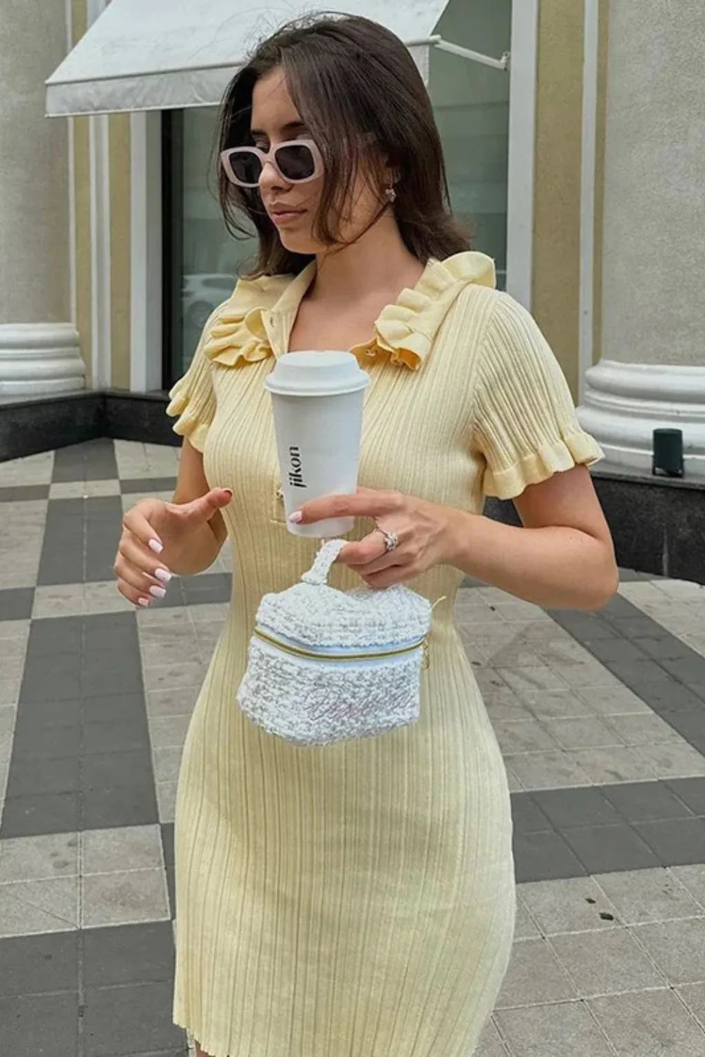 Sela | Ribbed Collar Mini