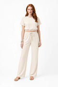 Skye | Crop Top Trouser Set