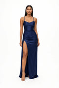 Sloane | Ruched Satin Gown