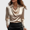 Theodora | Cowl Neck Satin Blouse