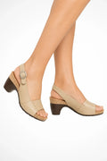 Ula | Cork Block Heel Slingback Sandal