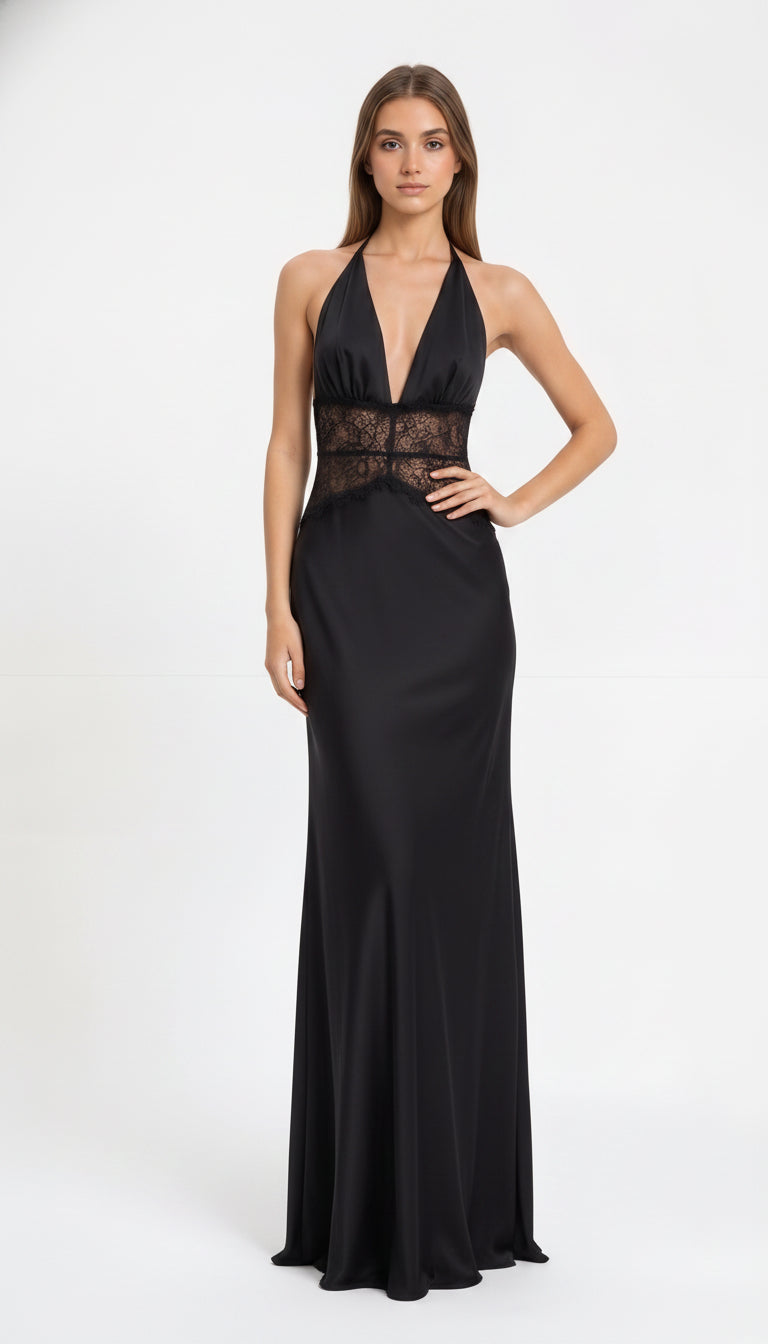 Vera | Lace Insert Gown