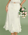 Wallis | Ruched Embroidered Midi Skirt