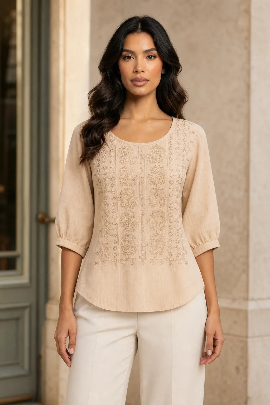 Waverly | Embroidered Peasant Blouse