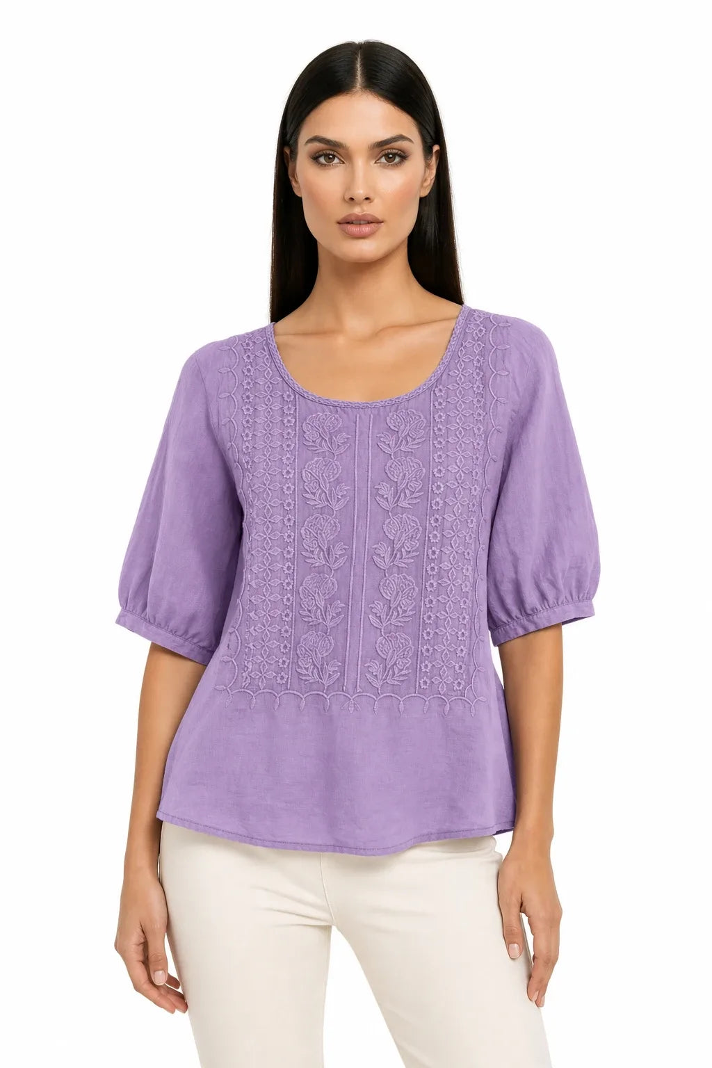 Waverly | Embroidered Peasant Blouse