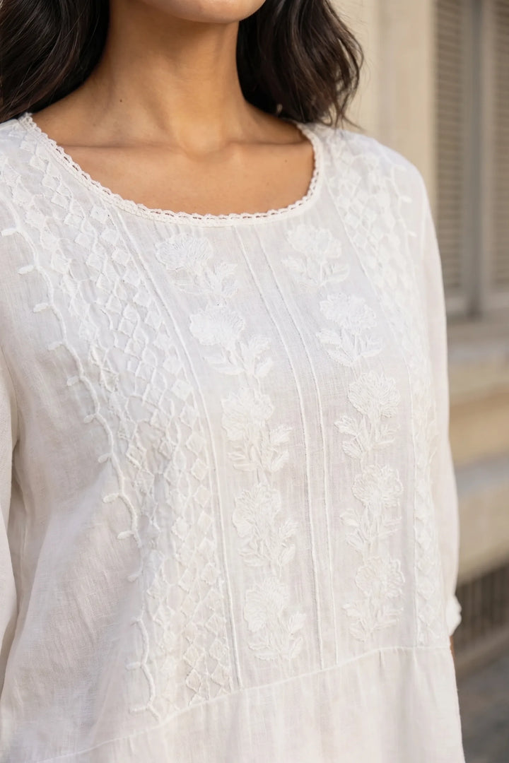 Waverly | Embroidered Peasant Blouse