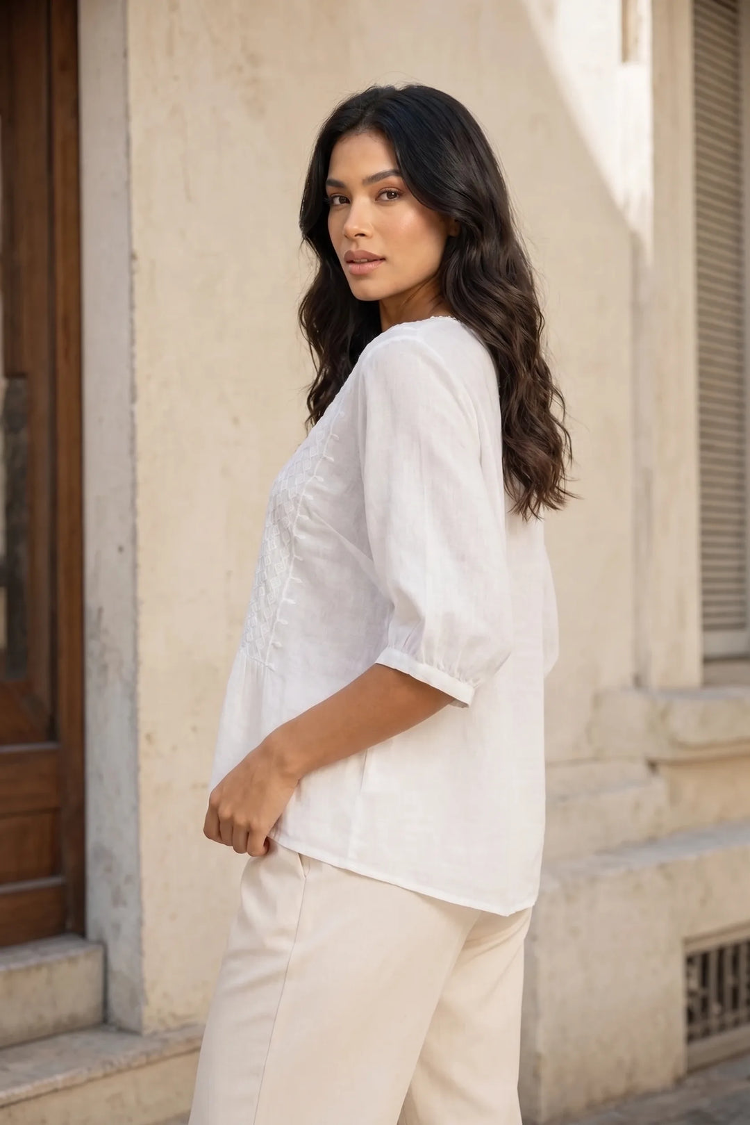 Waverly | Embroidered Peasant Blouse