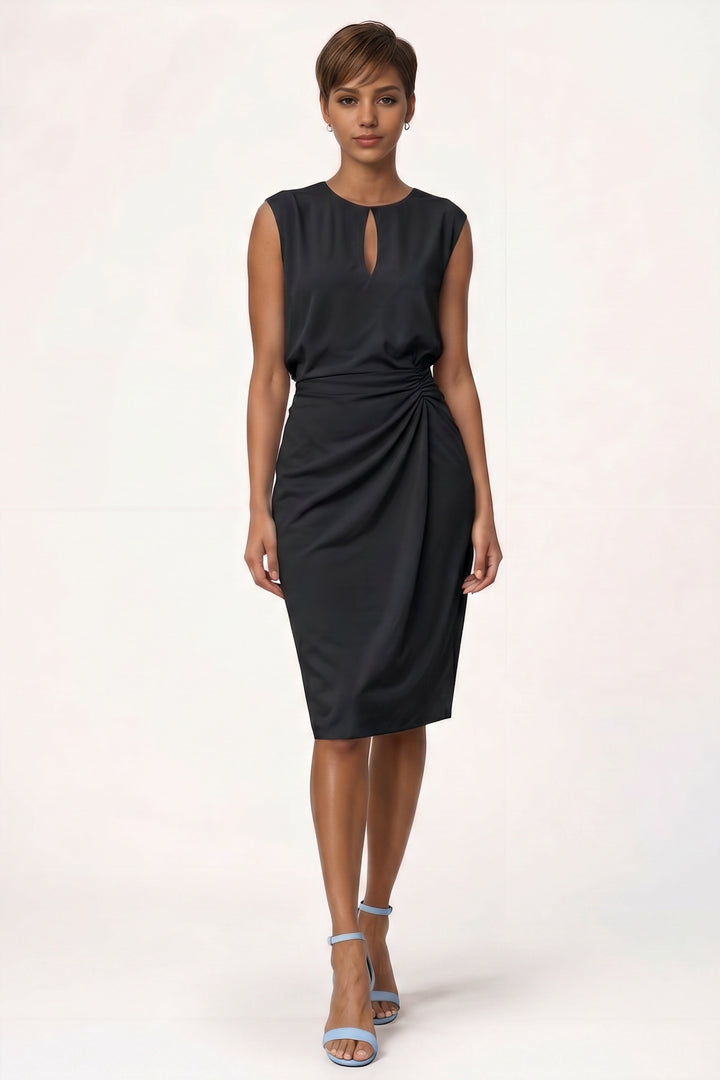 Wren | Ruched Keyhole Midi