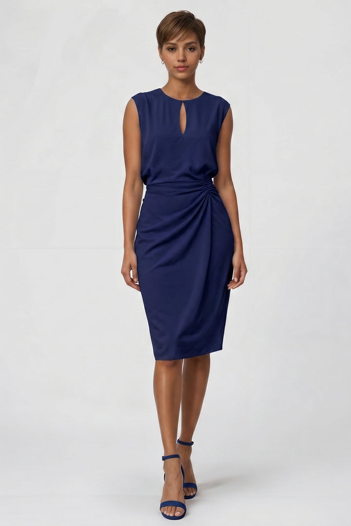 Wren | Ruched Keyhole Midi