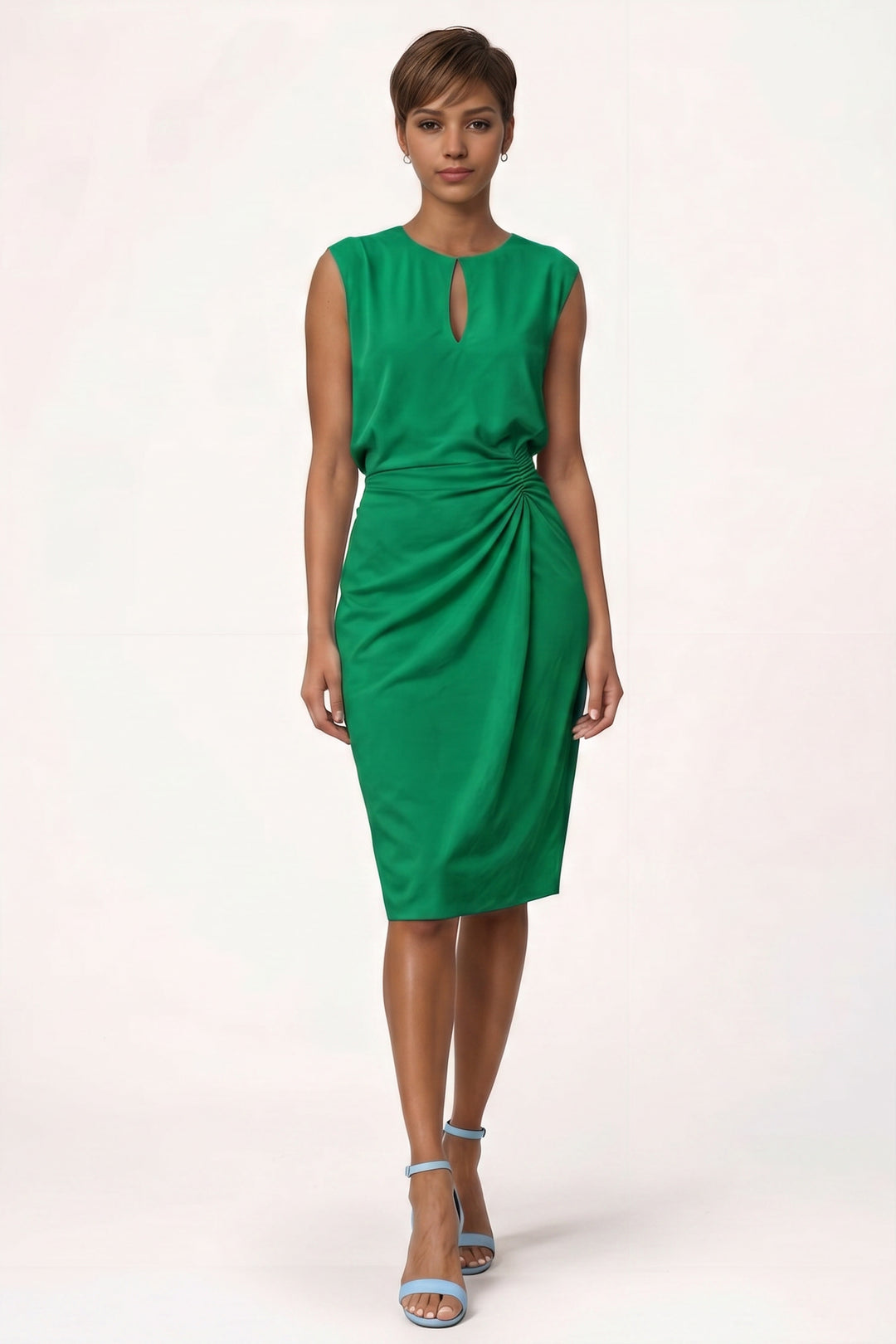 Wren | Ruched Keyhole Midi