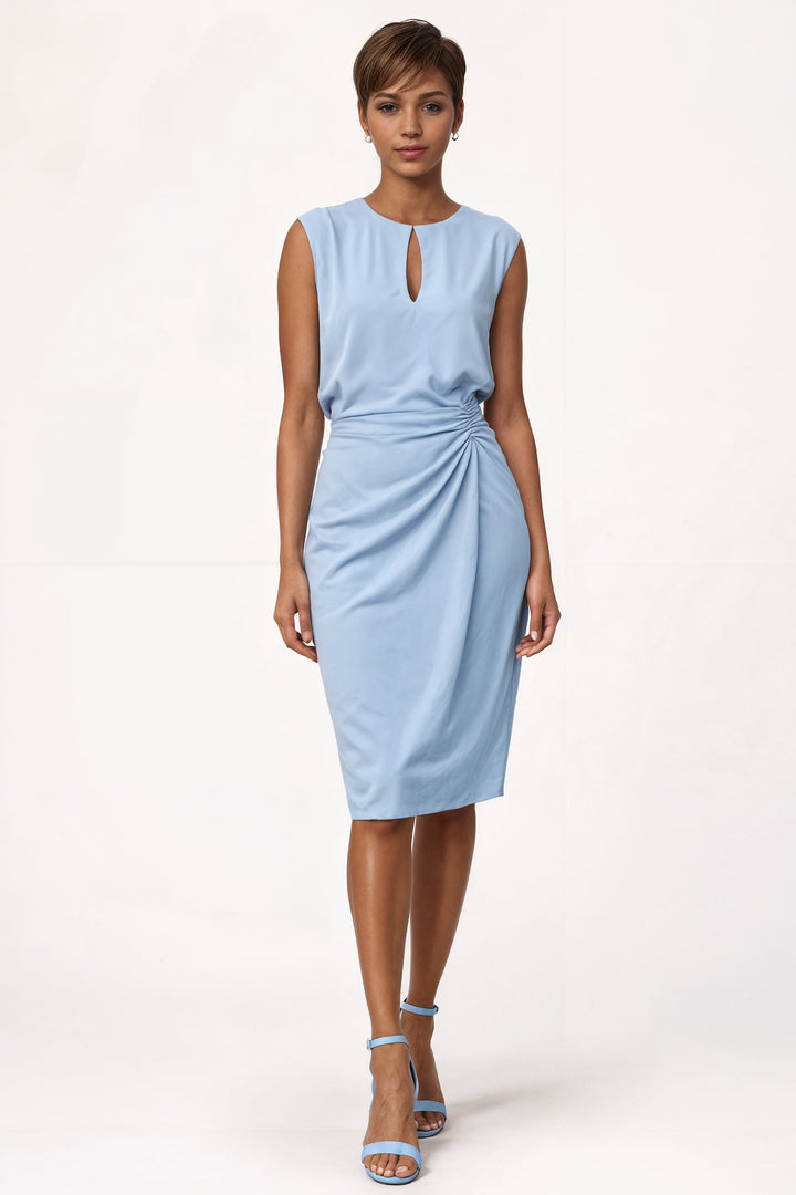 Wren | Ruched Keyhole Midi