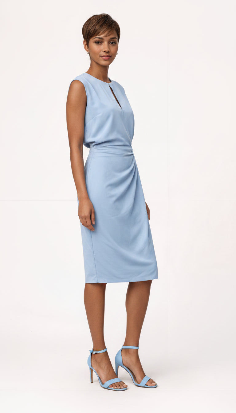 Wren | Ruched Keyhole Midi