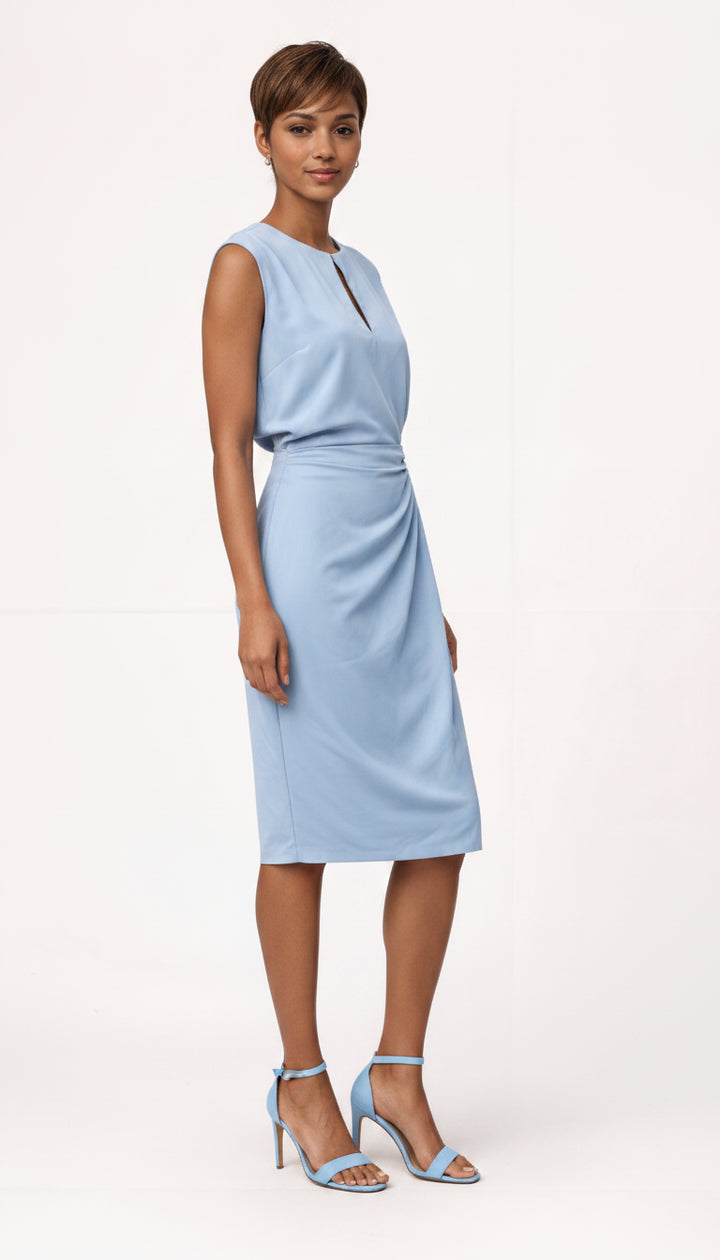 Wren | Ruched Keyhole Midi