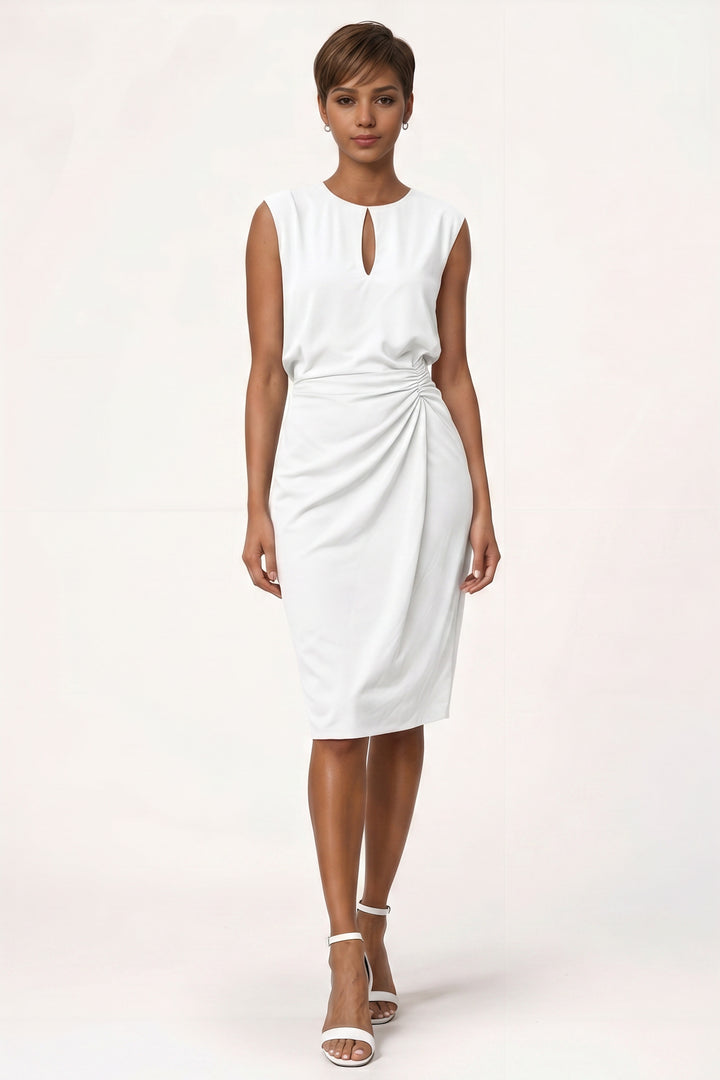 Wren | Ruched Keyhole Midi