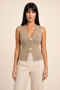 Xola | Shell Clasp Knit Vest