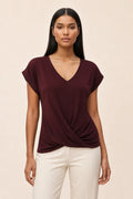 Xyla | Twist Front Cap Sleeve Top