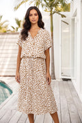 Zinnia | Spotted Print Midi